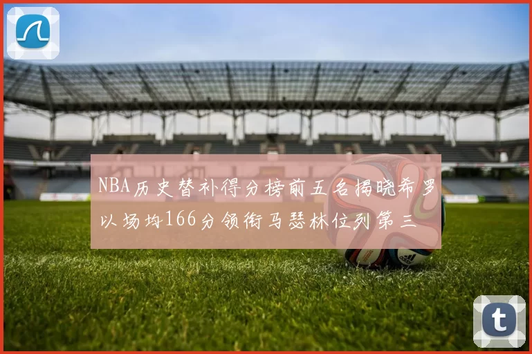 NBA历史替补得分榜前五名揭晓希罗以场均166分领衔马瑟林位列第三
